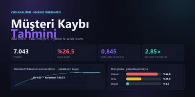 Müşteri kaybı tahmin modelinin risk dağılımı ve model karşılaştırma panosu